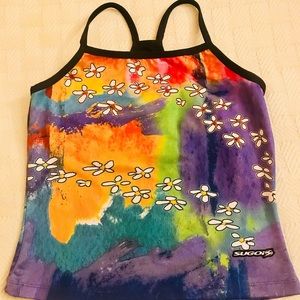 SUGOI Running Top Small Colorful with Flowers